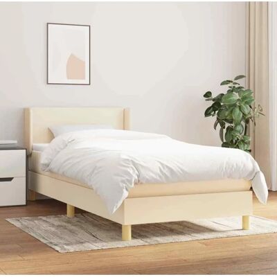 Maisonchic - Bett mit Taschenfeder-Matratze - Creme - 90x200 cm Maisonchic - Bett mit Taschenfeder-Matratze - Creme - 90x200 cm