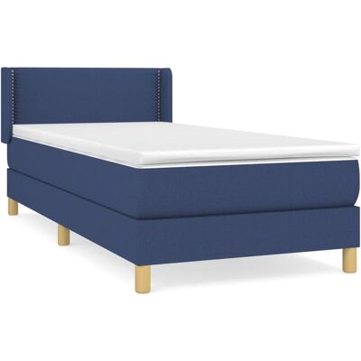 vidaXL Bett - Blau, 140x200cm, mit Matratze & Rahmen vidaXL Bett - Blau, 140x200cm, mit Matratze & Rahmen