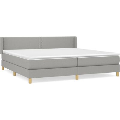 vidaXL 3130217 Hellgraues Stoff-Boxspringbett vidaXL 3130217 Hellgraues Stoff-Boxspringbett
