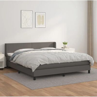 Cama box spring gris 180x200 cm Maisonchic - Incluye colchón Cama box spring gris 180x200 cm Maisonchic - Incluye colchón