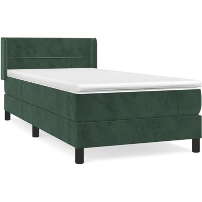 VidaXL Bett - Samt Dunkelgrün - Verstellbares Kopfteil - Bettart VidaXL Bett - Samt Dunkelgrün - Verstellbares Kopfteil - Bettart