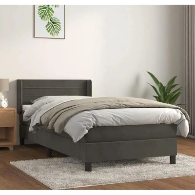 Cama MAISONCHIC con cabecero ajustable - Terciopelo lujoso, muelles ensacados, soporte medio Cama MAISONCHIC con cabecero ajustable - Terciopelo lujoso, muelles ensacados, soporte medio