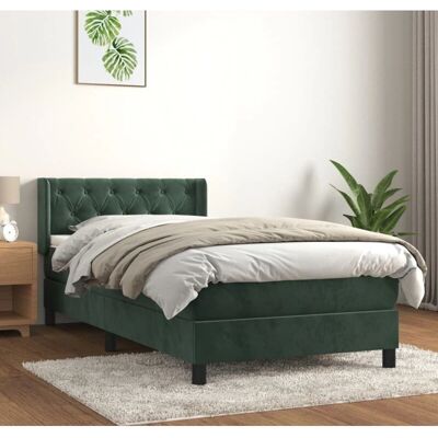VidaXL Grünes Samt- Doppelbett mit verstellbarem Kopfteil VidaXL Grünes Samt- Doppelbett mit verstellbarem Kopfteil
