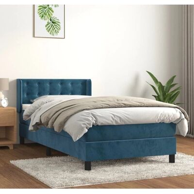 Jinlefu Donkerblauw Fluwelen Bed - 80x200cm - Bed Jinlefu Donkerblauw Fluwelen Bed - 80x200cm - Bed