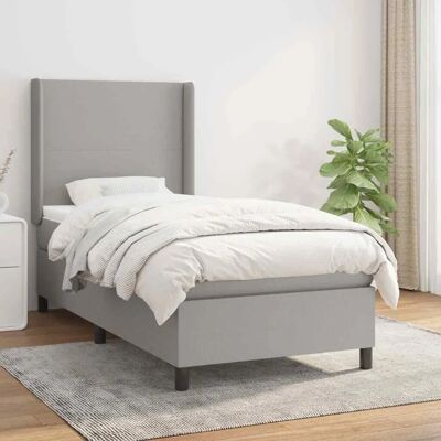 Lit simple gris clair Maisonchic - Confort de sommeil Lit simple gris clair Maisonchic - Confort de sommeil