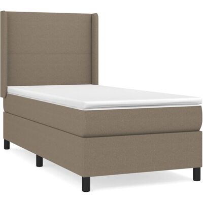 VidaXL Bett - Grau taupe - Verstellbares Kopfteil - Bett VidaXL Bett - Grau taupe - Verstellbares Kopfteil - Bett