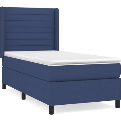 vidaXL Bett - Blau, 80x200 cm - Federkernmatratze vidaXL Bett - Blau, 80x200 cm - Federkernmatratze