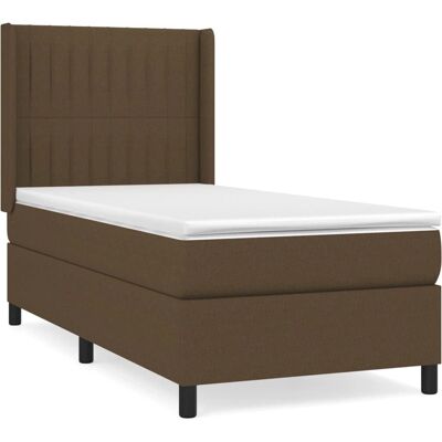 vidaXL Bett - Dunkelbraun - Springmatratze - Bettgestell vidaXL Bett - Dunkelbraun - Springmatratze - Bettgestell