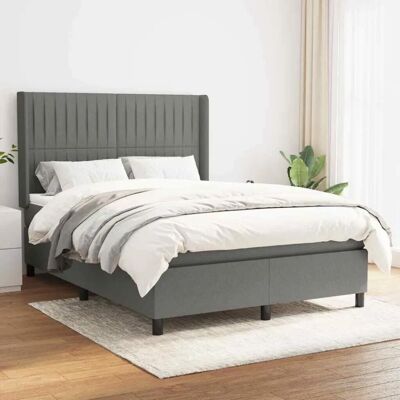 MAISONCHIC - Bett mit Taschenfederkern 140x190cm Dunkelgrau MAISONCHIC - Bett mit Taschenfederkern 140x190cm Dunkelgrau