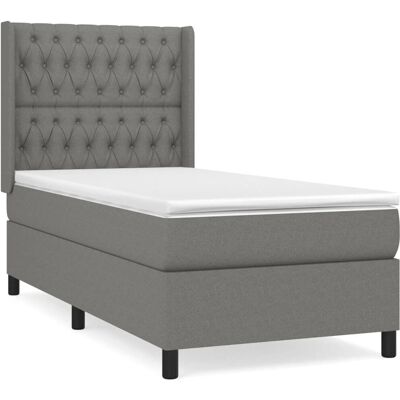 vidaXL 3131650 Bett - Dunkelgrau, Modell: Knop vidaXL 3131650 Bett - Dunkelgrau, Modell: Knop