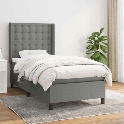 Maisonchic Dunkelgraues Bett mit verstellbarem Kopfteil - Bett Maisonchic Dunkelgraues Bett mit verstellbarem Kopfteil - Bett