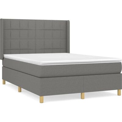 vidaXL Dunkelgraues gepolstertes Bett - Bett vidaXL Dunkelgraues gepolstertes Bett - Bett