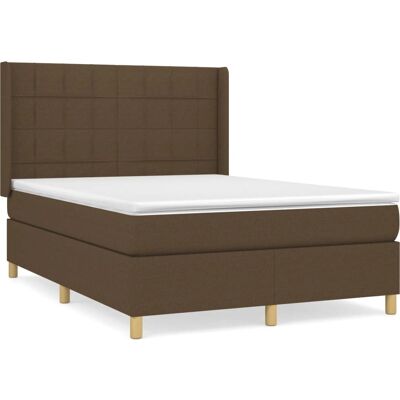 VidaXL Dunkelbraunes Bett mit verstellbarem Kopfteil - Bett VidaXL Dunkelbraunes Bett mit verstellbarem Kopfteil - Bett