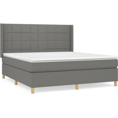 vidaXL 3132002 Bett - graues Stoff mit verstellbarem Kopfteil - Bett vidaXL 3132002 Bett - graues Stoff mit verstellbarem Kopfteil - Bett