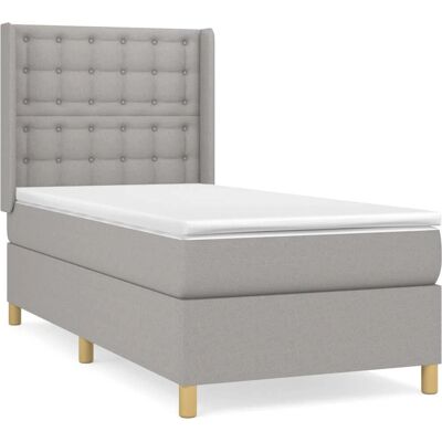vidaXL 3132281 Hellgraues Bett mit Matratze vidaXL 3132281 Hellgraues Bett mit Matratze