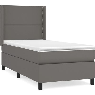 vidaXL Graues Kunstlederbett - Bett vidaXL Graues Kunstlederbett - Bett