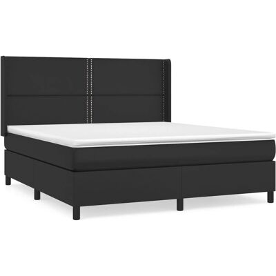 vidaXL Bett - Schwarz - Langlebiges Kunstleder - 180x200cm - Bett vidaXL Bett - Schwarz - Langlebiges Kunstleder - 180x200cm - Bett
