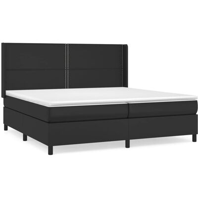 vidaXL Bett mit Matratze - Schwarz 200x200cm vidaXL Bett mit Matratze - Schwarz 200x200cm