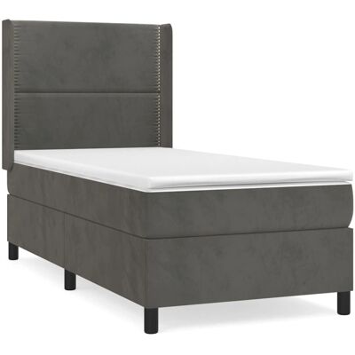 VidaXL Bett mit Samt und Höhenverstellbarem Kopfteil - Bett VidaXL Bett mit Samt und Höhenverstellbarem Kopfteil - Bett