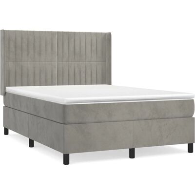 VidaXL 3132801 Bett - Hellgrau - Bett VidaXL 3132801 Bett - Hellgrau - Bett