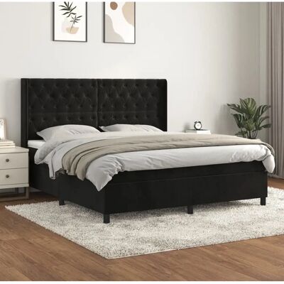 vidaXL 160x200 cm boxspring seng med fløjlsmadras vidaXL 160x200 cm boxspring seng med fløjlsmadras