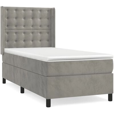 vidaXL Bett mit Samtbezug - 90x190 cm vidaXL Bett mit Samtbezug - 90x190 cm