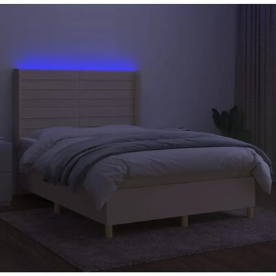 Lit VIDAXL avec Matelas et Éclairage LED - 140x190 cm - Publicité Lit VIDAXL avec Matelas et Éclairage LED - 140x190 cm - Publicité