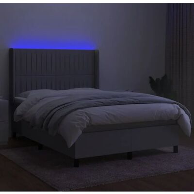MAISONCHIC Hellgraues Bettgestell mit LED - Bett MAISONCHIC Hellgraues Bettgestell mit LED - Bett