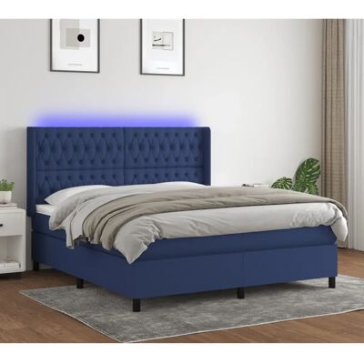 MAISONCHIC Cama ajustable azul con LED - Cama MAISONCHIC Cama ajustable azul con LED - Cama
