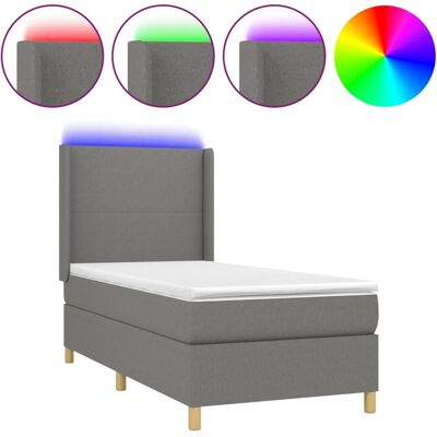 vidaXL 3138686 Dunkelgraues Bett - Verstellbares Kopfteil vidaXL 3138686 Dunkelgraues Bett - Verstellbares Kopfteil