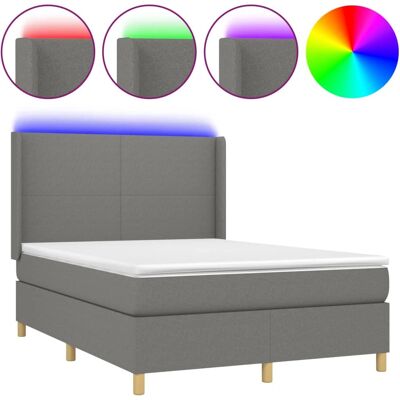 vidaXL 3138726 Dunkelgraues Bett mit LED & Stauraum vidaXL 3138726 Dunkelgraues Bett mit LED & Stauraum