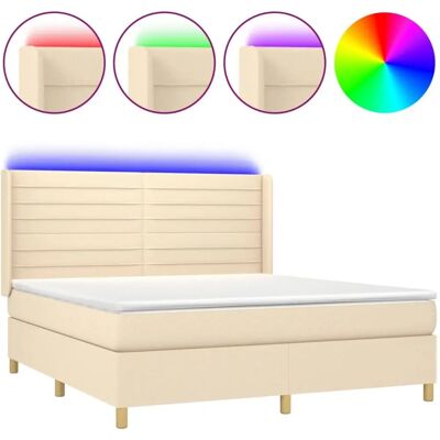 VidaXL Bett - Creme, 160x200 cm, Modern VidaXL Bett - Creme, 160x200 cm, Modern