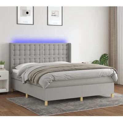 MAISONCHIC Bett mit verstellbarem Kopfteil und LED - Bett MAISONCHIC Bett mit verstellbarem Kopfteil und LED - Bett