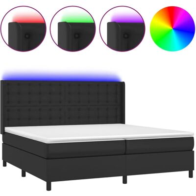 vidaXL Boxspringbett mit Matratze & LED - Bett vidaXL Boxspringbett mit Matratze & LED - Bett