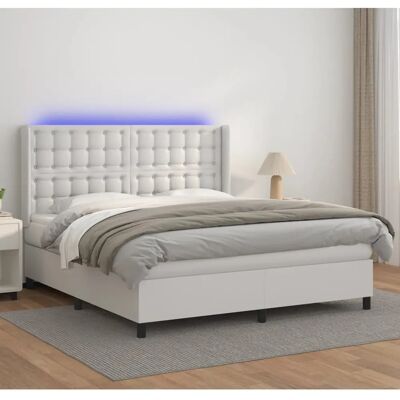 MAISONCHIC Weißes verstellbares Bett mit LED - Bett MAISONCHIC Weißes verstellbares Bett mit LED - Bett