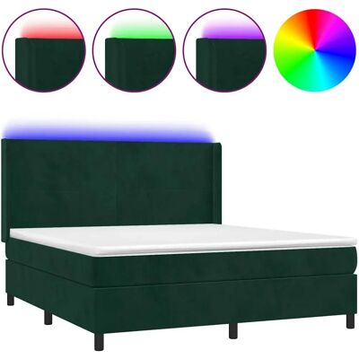 vidaxl Dunkelgrünes Samtbett 180x200cm - Bett vidaxl Dunkelgrünes Samtbett 180x200cm - Bett