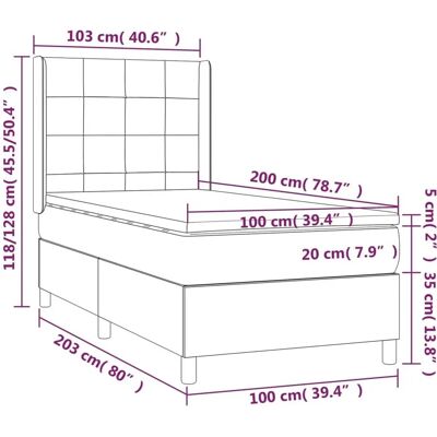 Maisonchic Dunkelgraues Samtbett mit LED - Bett Maisonchic Dunkelgraues Samtbett mit LED - Bett