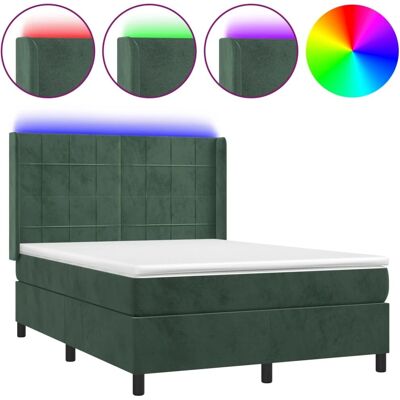 vidaXL Verstellbares Samtbetten mit Matratze & LED - Bett vidaXL Verstellbares Samtbetten mit Matratze & LED - Bett