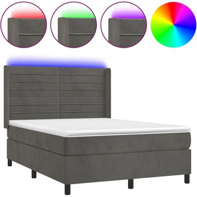 vidaXL Verstellbares Samtbetten mit LED - Bett vidaXL Verstellbares Samtbetten mit LED - Bett