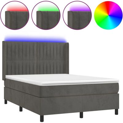 Maisonchic Dunkelgraues Samtbetten mit LED, Modell 652855 Maisonchic Dunkelgraues Samtbetten mit LED, Modell 652855