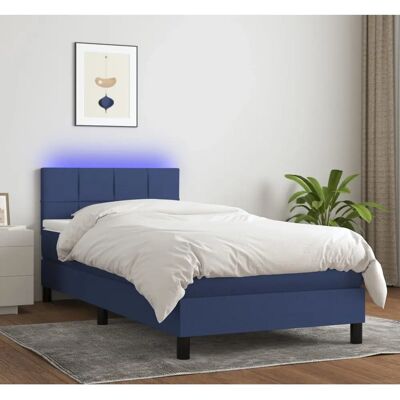 VIDAXL Bett mit Matratze & LED - Blau 90x190cm VIDAXL Bett mit Matratze & LED - Blau 90x190cm