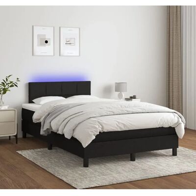 MAISONCHIC Bett mit Matratze & LED - 120x200cm - Schwarz MAISONCHIC Bett mit Matratze & LED - 120x200cm - Schwarz