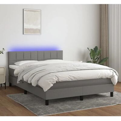 MAISONCHIC Bett mit Matratze und LED-Lichtern - Dunkelgrau - Bett MAISONCHIC Bett mit Matratze und LED-Lichtern - Dunkelgrau - Bett