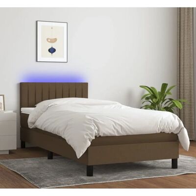 MAISONCHIC Bett mit LED, 100x200cm, Dunkelbraun, Modell 1835 - Bett MAISONCHIC Bett mit LED, 100x200cm, Dunkelbraun, Modell 1835 - Bett