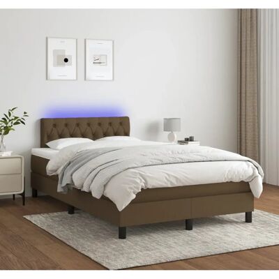 Maisonchic - Bett mit Matratze & LED-Lichtern - Braun 120x200cm Maisonchic - Bett mit Matratze & LED-Lichtern - Braun 120x200cm
