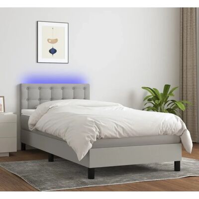 Maisonchic Bett mit LED-Lichtern - Verstellbares Kopfteil - Taschenfederkernmatratze Maisonchic Bett mit LED-Lichtern - Verstellbares Kopfteil - Taschenfederkernmatratze