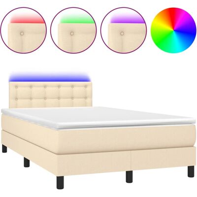VidaXL Bett mit LED und verstellbarem Kopfteil - Bett VidaXL Bett mit LED und verstellbarem Kopfteil - Bett