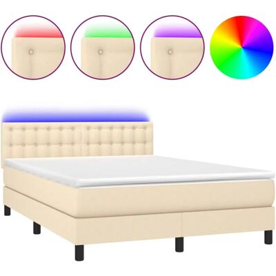 vidaXL Boxspringbett mit LED-Lichtern vidaXL Boxspringbett mit LED-Lichtern