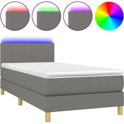 vidaXL Bett mit LED - Verstellbares Kopfteil, Federmatratze, 3 Farben vidaXL Bett mit LED - Verstellbares Kopfteil, Federmatratze, 3 Farben