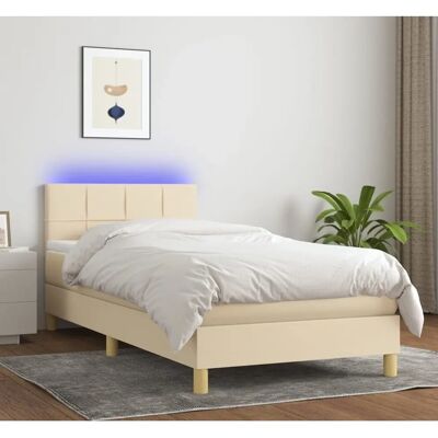 Maisonchic Bett mit Matratze & LED - Creme - Bett Maisonchic Bett mit Matratze & LED - Creme - Bett
